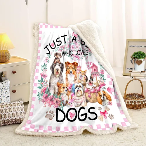 Miniatura 2 de Manta para Perros Cachorro Felpa Regalo para Niñas Mujeres Niños Perros Animales Amante Mantas Cómodas Ligeras Lindos Cachorros Mascota Sábana Suave