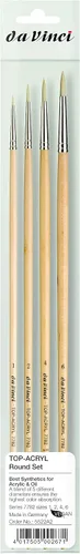 Miniatura 6 de da Vinci Brushes 7182 - Juego de pinceles planos (tamaño 2, 4, 6, 8), color negro 4