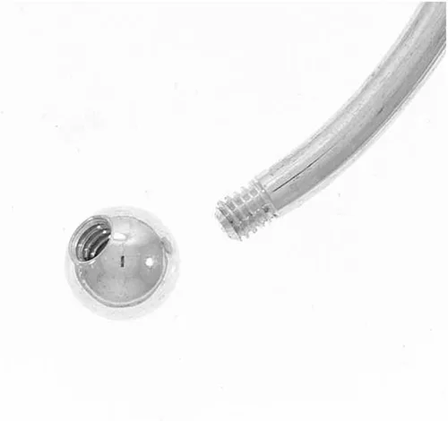 Miniatura 4 de RUBYCA 10 pulseras de plata blanca chapada en plata blanca con forma de tornillo, para bricolaje