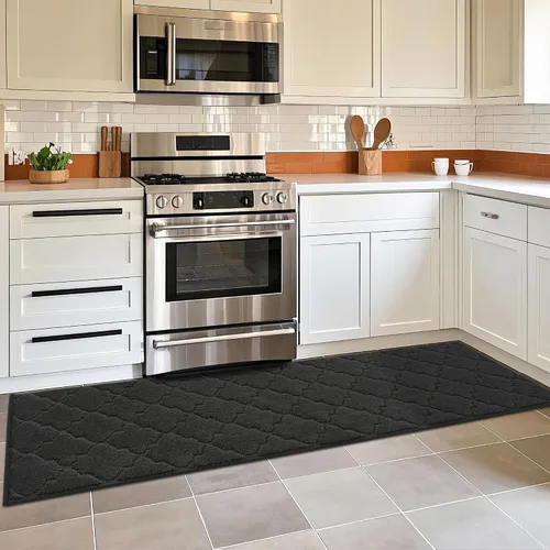 Miniatura 72 de COSY HOMEER Alfombras suaves de cocina [2 piezas] para el frente del fregadero súper absorbentes, tapetes y tapetes de cocina de 20 x 30 pulgadas/20