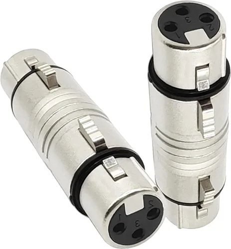 Miniatura 6 de Adaptador de acoplador XLR hembra a hembra de 3 pines conector XLR para cables de audio o sistemas PA 2 unids
