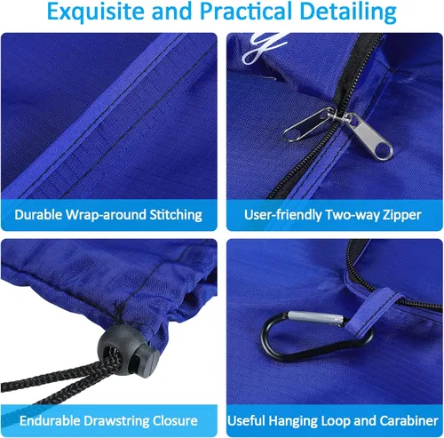 Miniatura 6 de GOGOODA Bolsas de viaje para lavandería con cierre de cordón XL, plegables, con asa, resistentes y lavables, para dormitorio universitario, viajes
