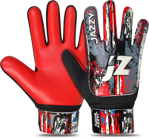 Miniatura 13 de Guantes de portero de fútbol para niños y jóvenes, guantes de portero antideslizantes con palma de látex de 4 mm y fuerte agarre, protección doble