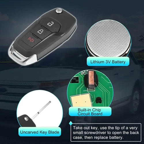 Miniatura 4 de X AUTOHAUX 315MHz N5F-A08TAA Reemplazo inteligente de proximidad sin llavero remoto para Ford F150 F250 F350 2015-2019 para F450 F550 2018-2019