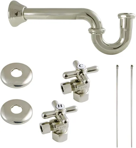 Miniatura 14 de Kingston Brass KPK107P Trimscape Kit de suministro de fontanería combinado, latón cepillado Cobrizo cepillado