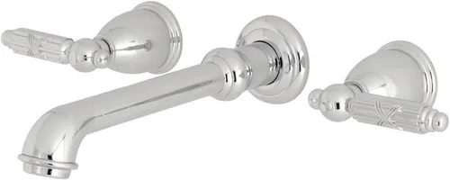 Miniatura 6 de Kingston Brass KS7122GL Grifo de baño de montaje en pared central de 8 pulgadas, latón pulido