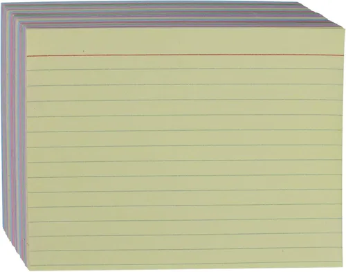 Miniatura 7 de Amazon Basics Tarjetas de índice rayadas para estudiar y tomar notas, colores neón surtidos, 3 x 5 pulgadas, 300