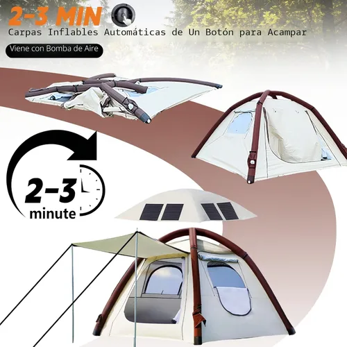Miniatura 5 de Automatic Tents for Camping 4 Person with Rechargeable Device, Portable Carry 4000mm Waterproof & UV Protection Pop Up Tent, Easy Setup Instant
