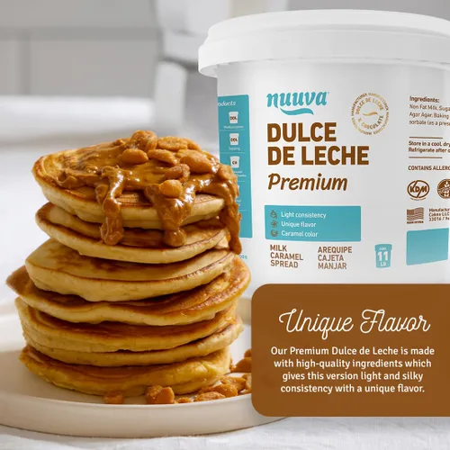 Miniatura 3 de Nuuva Foods Premium Dulce de Leche – Auténtico caramelo cremoso para untar – Perfecto para postres, hornear y untar, caramelo, jarabe de caramelo