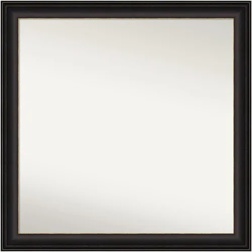 Miniatura 290 de Amanti Art Espejo de baño de bronce para sobre el fregadero, 24 x 24 pulgadas, espejo cuadrado de bronce Lara para tocador, marco de madera