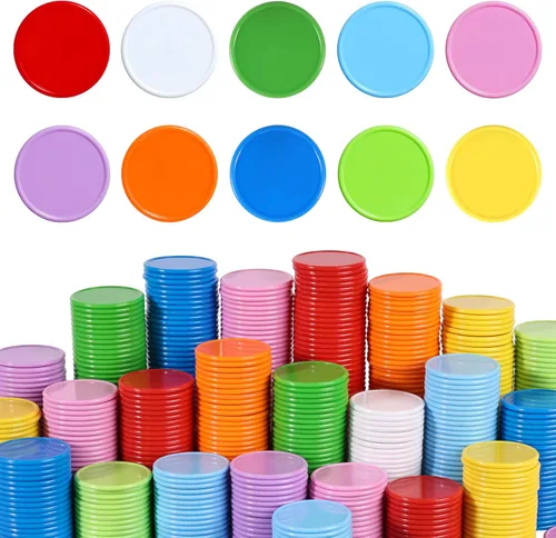 Miniatura 8 de Fichas de póquer plásticas de 1,45 pulgadas para fichas de juego Fichas de juego de cartas de póquer a granel