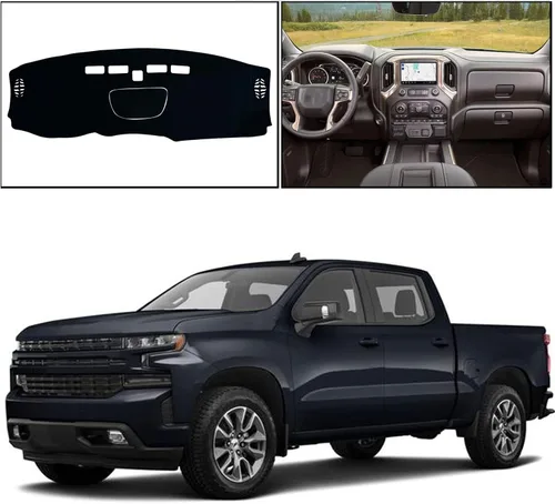 Miniatura 6 de Funda para salpicadero personalizada para consola central interior compatible con Chevrolet Silverado/GMC Sierra 1500 2500 3500 camiones 2019-2023