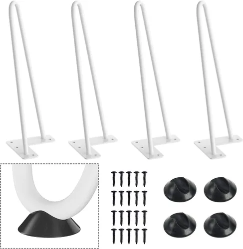 Miniatura 16 de SMARTSTANDARD Patas de muebles de horquilla de alta resistencia de 4 pulgadas, proyectos de bricolaje de metal para el hogar para soporte de TV