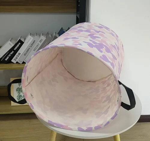 Miniatura 7 de Cesta plegable para ropa sucia para niños, cesta organizadora de almacenamiento plegable, almacenamiento de ropa de juguetes con asas para Mariposa