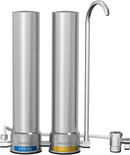 Miniatura 17 de Waterdrop Filtro de agua para grifo de fregadero, sistema de filtro de agua de encimera de 4000 galones y recordatorio de vida del filtro, reduce
