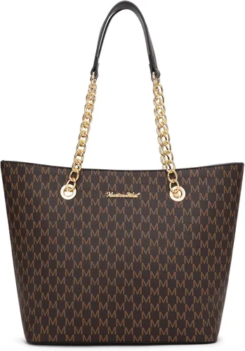 Miniatura 20 de Montana West Bolsa Tote para Mujeres Bolsos de Mano con Asa Superior de Cadena