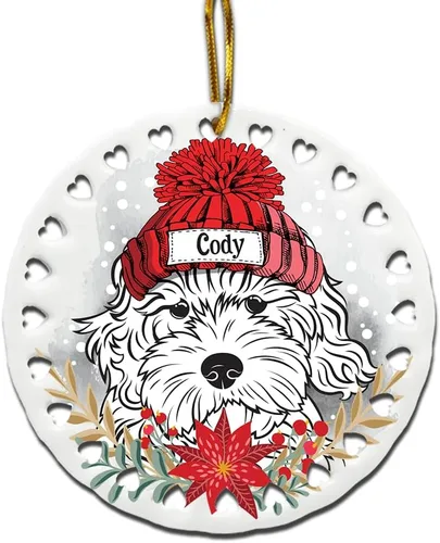 Miniatura 13 de BELLA BUSTA -Adorno de Navidad para perros, decoración navideña para amantes de los perros, estampado de Navidad UV