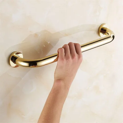 Miniatura 7 de WINCASE Barras de agarre doradas para ducha, mango de ducha de bañera, pasamanos de inodoro de 12 pulgadas de latón macizo para seguridad con Oro 12