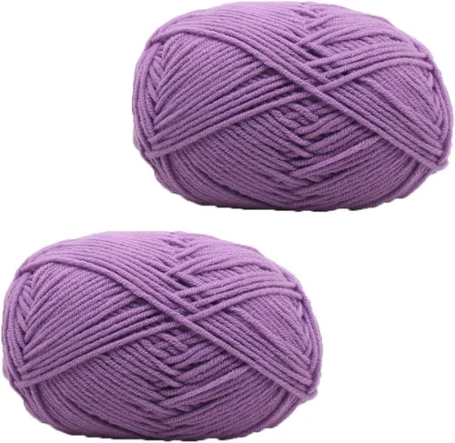 Miniatura 10 de 3.53 oz (2 rollos) Hilo de algodón de leche ecológico de algodón de ganchillo para tejer bufanda/hilo de ganchillo de lujo, cálido, suave, ligero, #1