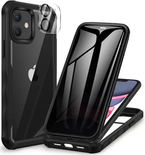 Miniatura 109 de CENHUFO Funda de privacidad para iPhone 11 Pro, funda de cuerpo completo con protector de pantalla de privacidad de vidrio templado 9H integrado