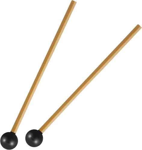Miniatura 6 de Luomorgo 2 piezas de mazos para glockenspiel, mazos de xilófono de campana de goma, mazos de percusión, mazos de 7.7 pulgadas para palo de campana