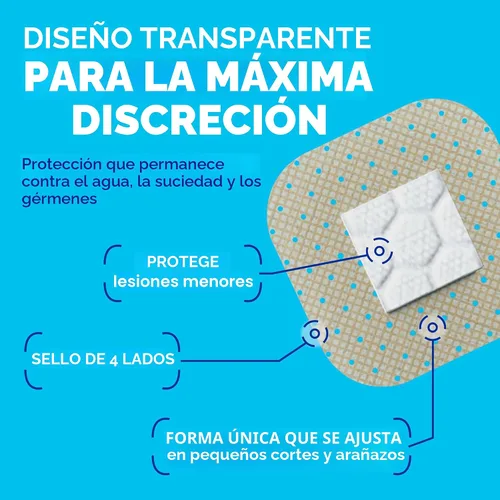 Miniatura 4 de BAND-AID Brand Sheer Spots - Vendajes adhesivos cuadrados pequeños transparentes, estériles, envueltos individualmente, discretos para primeros