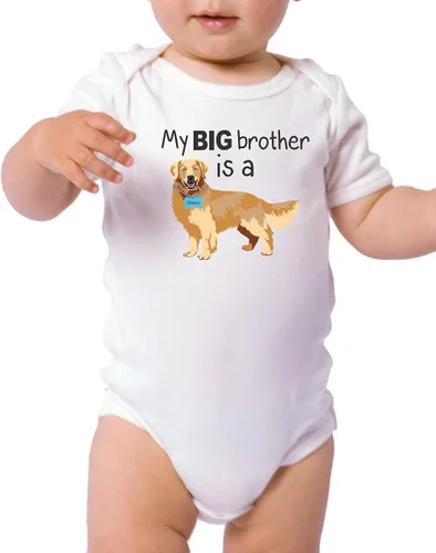 Miniatura 2 de My Big Brother is a Golden Retriever - Body para bebé unisex