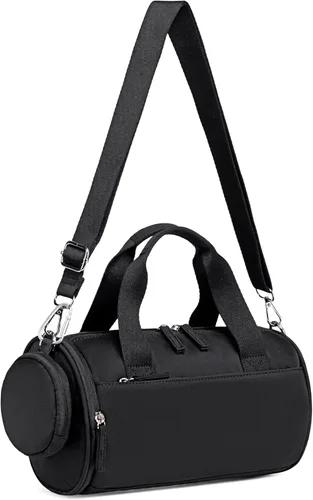 Mini bolsa de gimnasio para mujeres y niñas, bonita bolsa de lona pequeña de 12 pulgadas con bolsillos multifuncionales, bolsas deportivas de