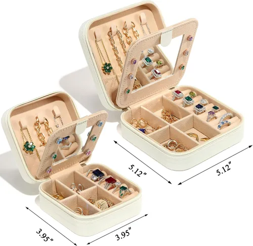 Miniatura 3 de Regalos de cumpleaños para mujeres, juego de 2 piezas de joyería de viaje, regalos de viaje, regalos para amigas, regalos personalizados, regalos