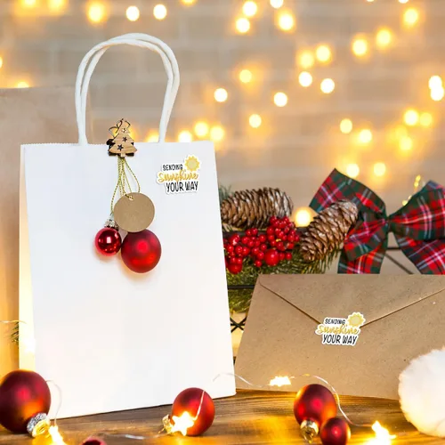 Miniatura 7 de Calcomanías de envío de Sunshine Your Way, regalo de pedido de pequeñas empresas, embalaje de correo feliz para minoristas en línea, sobres