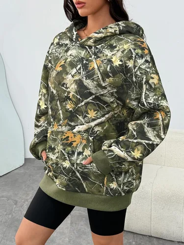Miniatura 170 de Trendy Queen - Sudaderas extragrandes con capucha para mujer, suéteres de manga larga, sin botones, de vellón, de otoño, ropa de invierno