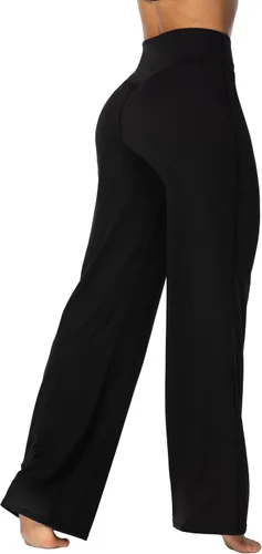 Miniatura 3 de Sunzel Pantalones de yoga acampanados para mujer con pierna ancha y cintura alta, control de abdomen, pantalones de corte de bota