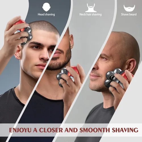 Miniatura 8 de Afeitadoras de cabeza para hombres calvos, afeitadora magnética desmontable mejorada, IPX7, impermeable, para hombres y mujeres, pantalla LED 7D