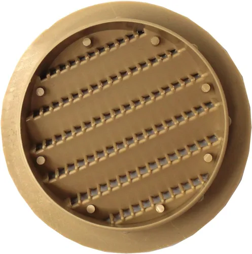 Miniatura 5 de Cubierta redonda de rejilla de rejilla de reptil de rejilla de ventilación de aire de plástico verde o bronceado de 2 pulgadas (6, bronceado)