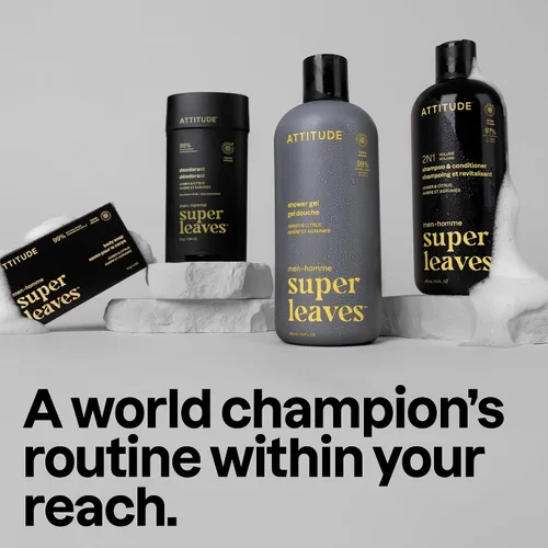 Miniatura 6 de ATTITUDE Champú y acondicionador 2 en 1 para hombres, voluminizador para cabello fino, con romero y proteína de arroz, 97% ingredientes de origen