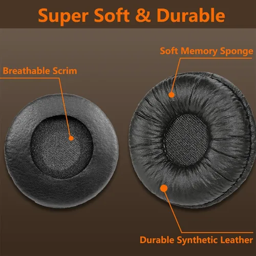 Miniatura 4 de Almohadillas para auriculares Sony de 2.756 in, almohadillas de repuesto compatibles con Sony MDR-ZX110 ZX110NC ZX310 ZX330BT WH-CH500 CH510 CH520