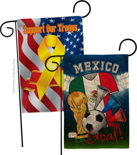 Miniatura 11 de Banderas de jardín de fútbol de México para la Copa del Mundo, juego deportivo, pelota de fútbol, actividades de entretenimiento, apliques físicos