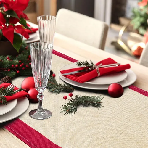 Miniatura 5 de Bonhause Camino de mesa cardenal rojo navideño de 13 x 72 pulgadas, pájaro en rama de pino estacional, invierno, vacaciones, cocina, comedor
