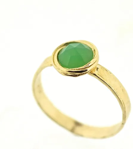 Miniatura 8 de Anillo de oro de piedras preciosas, anillo de piedra chapada en oro de 14 quilates, anillo de piedra apilable, anillo de oro de piedra pequeña