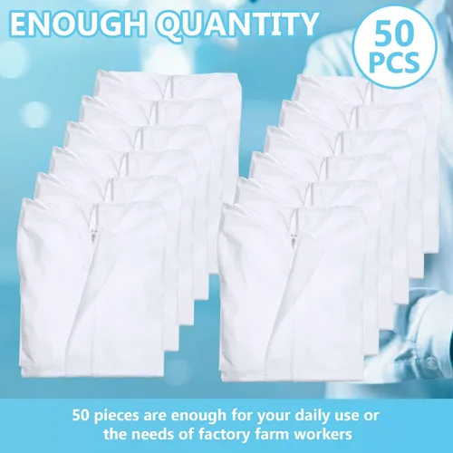 Miniatura 6 de Geiserailie Paquete de 50 overoles desechables con capucha protectora resistente de cuerpo completo para pintura para hombres y mujeres