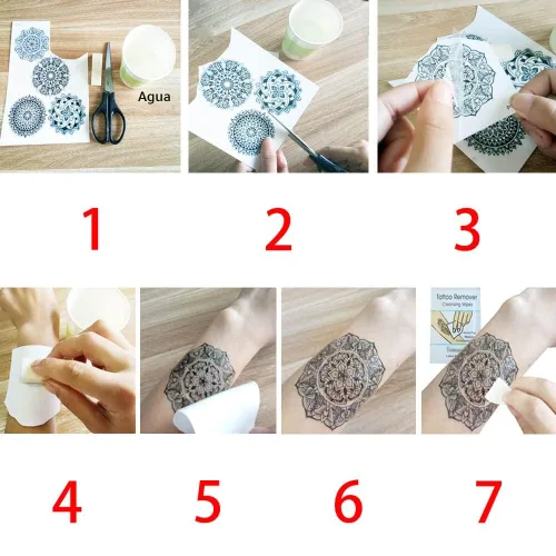 Miniatura 4 de GLARYYEARS Más de 150 tatuajes temporales negros pequeños, tatuajes de manos y rostros, para hombres y mujeres, diseño de serpiente, diseño