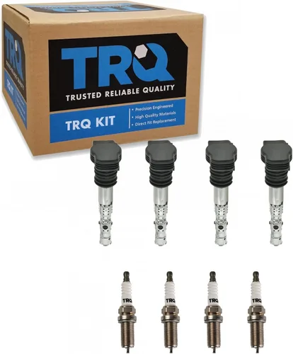 Miniatura 49 de Kit de Bobina de Encendido y Bujía TRQ 8 Piezas Bujías de Iridio Compatibles con Mercedes-Benz C250 2012-2015 y SLK250 2012-2015