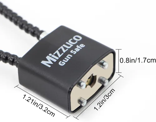 Miniatura 2 de Cerraduras de cable para pistola con llaves, operación simple, compatibles con pistolas, pistolas, rifles y escopetas, hogar y almacenamiento