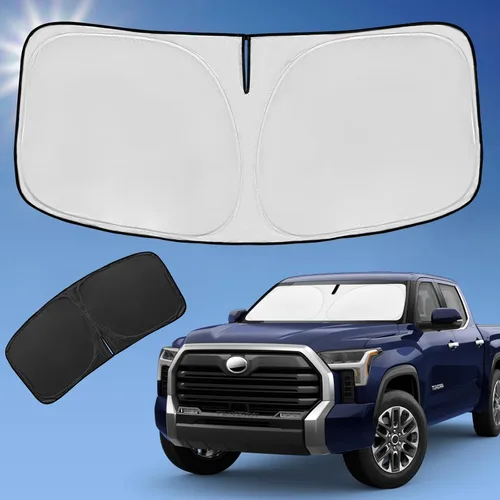 Miniatura 32 de para Dodge RAM 1500 2019-2024 2025 2026 Parasol Parasol para Parabrisas Cubierta - 4 Capas Parasol para Ventana Delantera para RAM1500 2Puertas