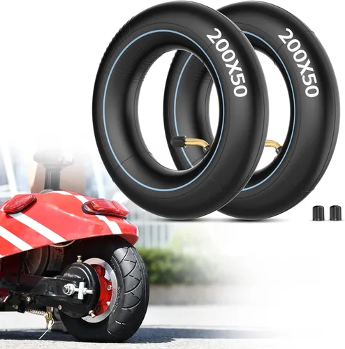RUTU Tubos interiores de 200 x 50 - Tubo de neumático eléctrico para scooter - Compatible con Razor E100, E150, E200, Power Core E100, Dune Buggy,