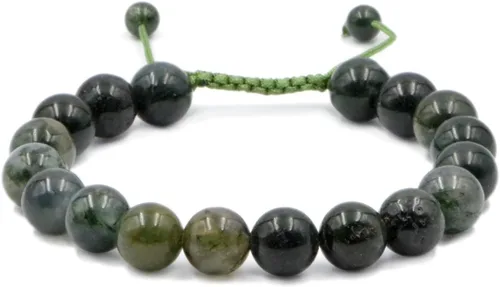Miniatura 29 de AD Beads - Pulseras de gemas naturales de 0.39 pulgadas, cristales de sanación, macramé ajustable de 7 a 9 pulgadas