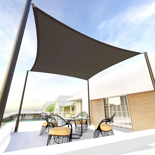 Miniatura 18 de Tronssien Toldo rectangular de 8 x 12 pies, toldo con bloqueo UV del 95% para patio y jardín al aire libre, actividades en el patio