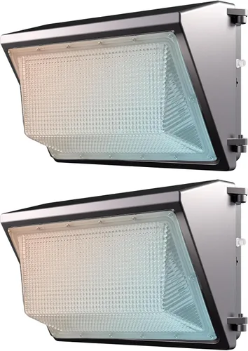 Miniatura 9 de Lightdot Paquete de 4 luces LED de pared 3CCT de 150 W, iluminación exterior de montaje en pared, 100-277 V, 22500 lm del atardecer al amanecer