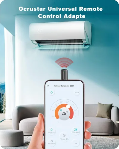 Adaptador de control remoto universal para smartphone, control remoto todo en uno para TV/AC/DVD compatible con Samsung, Sony, Panasonic, Sharp, LG