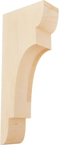 Miniatura 121 de Ekena Millwork COR04X12X12NEB00RWR 4 pulgadas de ancho x 12 pulgadas de profundidad x 12 pulgadas de alto New Brighton Rough Sawn Corbel, cedro rojo